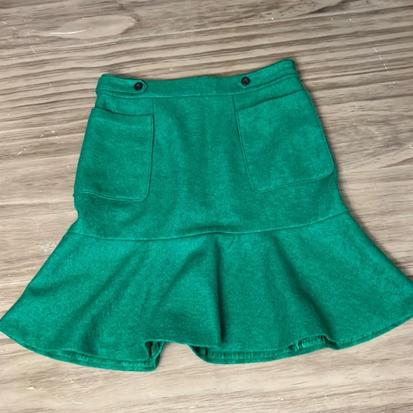ANTHRO: MAEVE WOOL BLEND GREEN SKIRT 4 - Picture 2 of 16